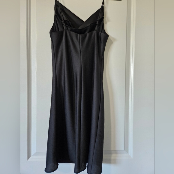 Juniors Black Slip Dress - Picture 3 of 5